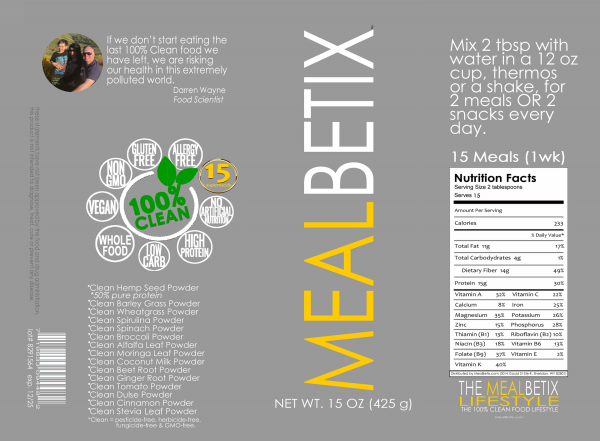 Clean MealBetix label
