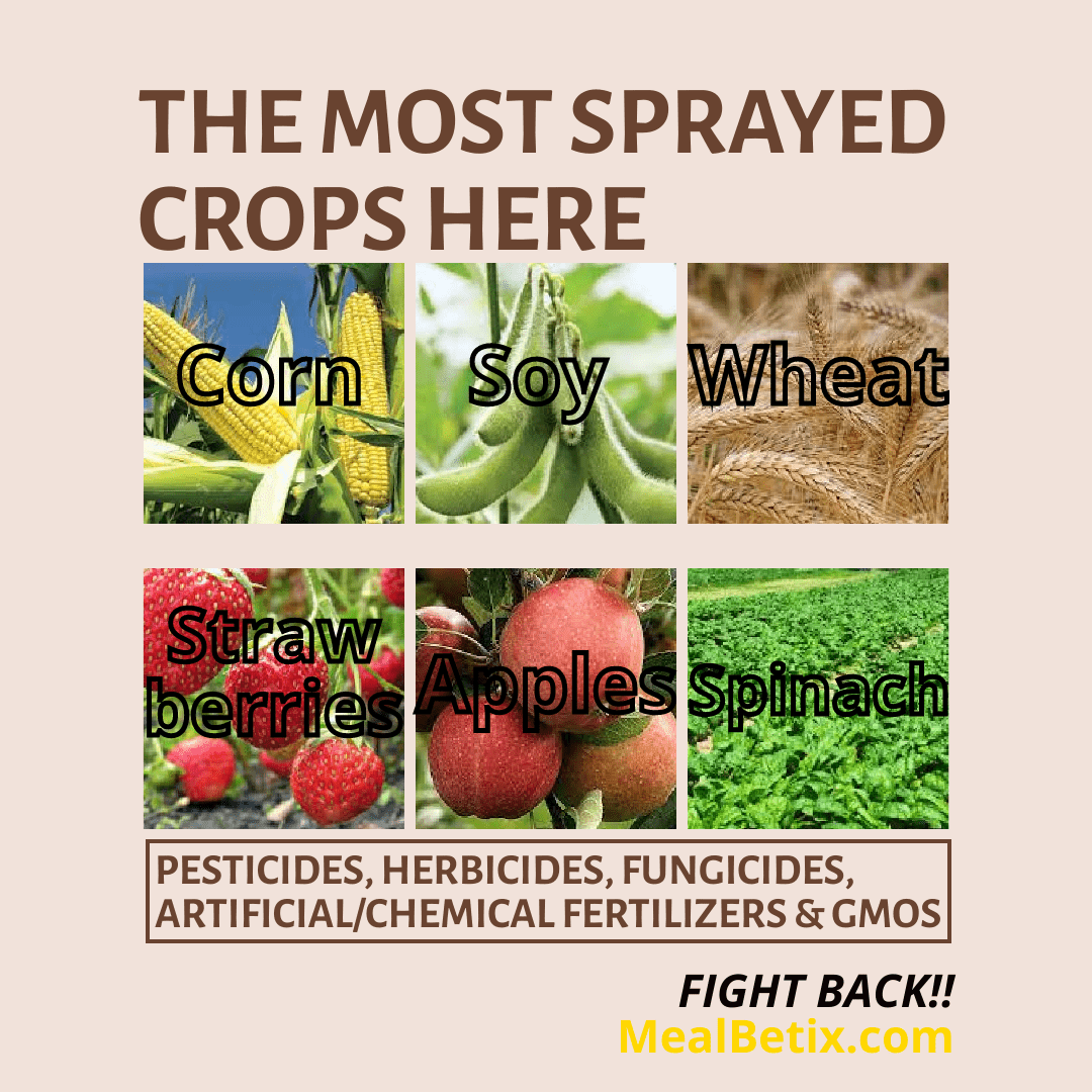 THE MOST SPRAYED CROPS HERE