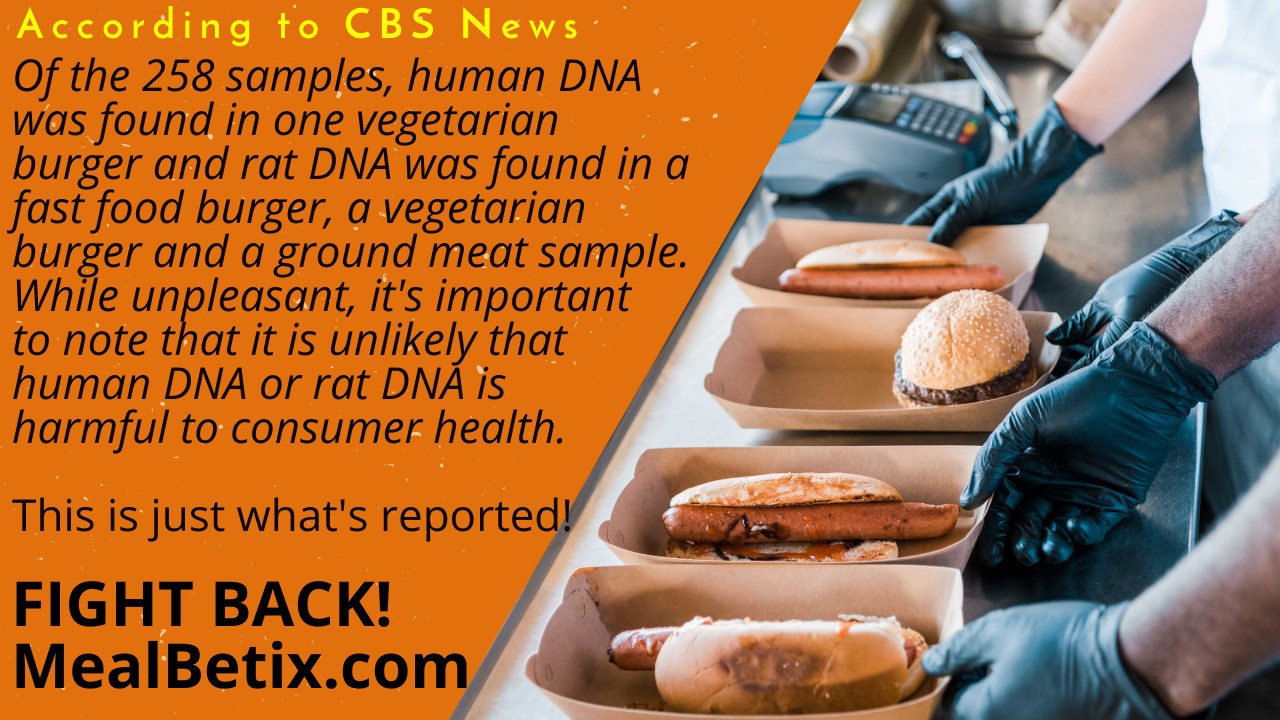 RAT AND HUMAN DNA FOUND IN FOOD