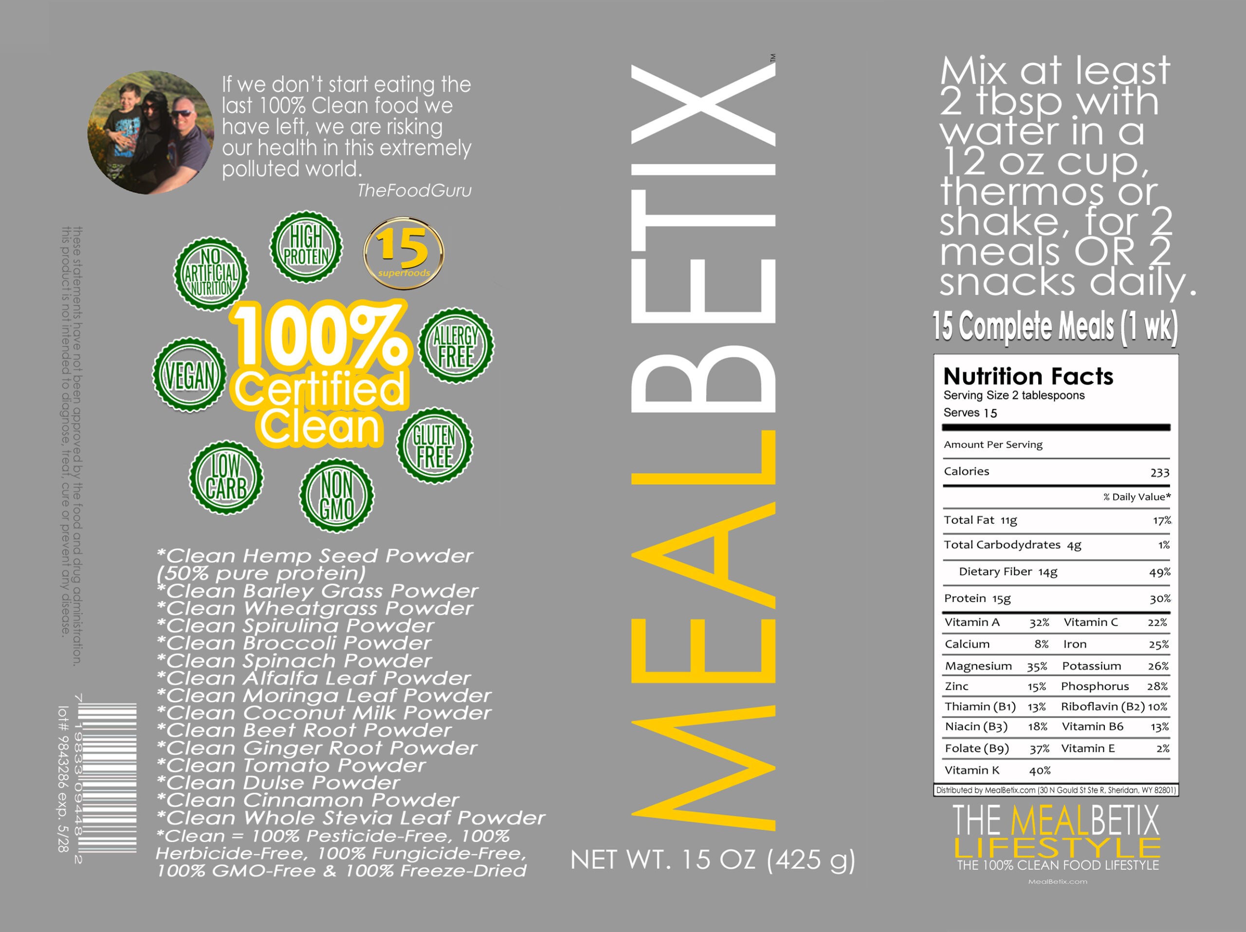 MealBetix Label