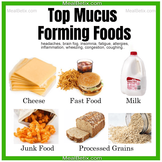 Top Mucus Forming Foods