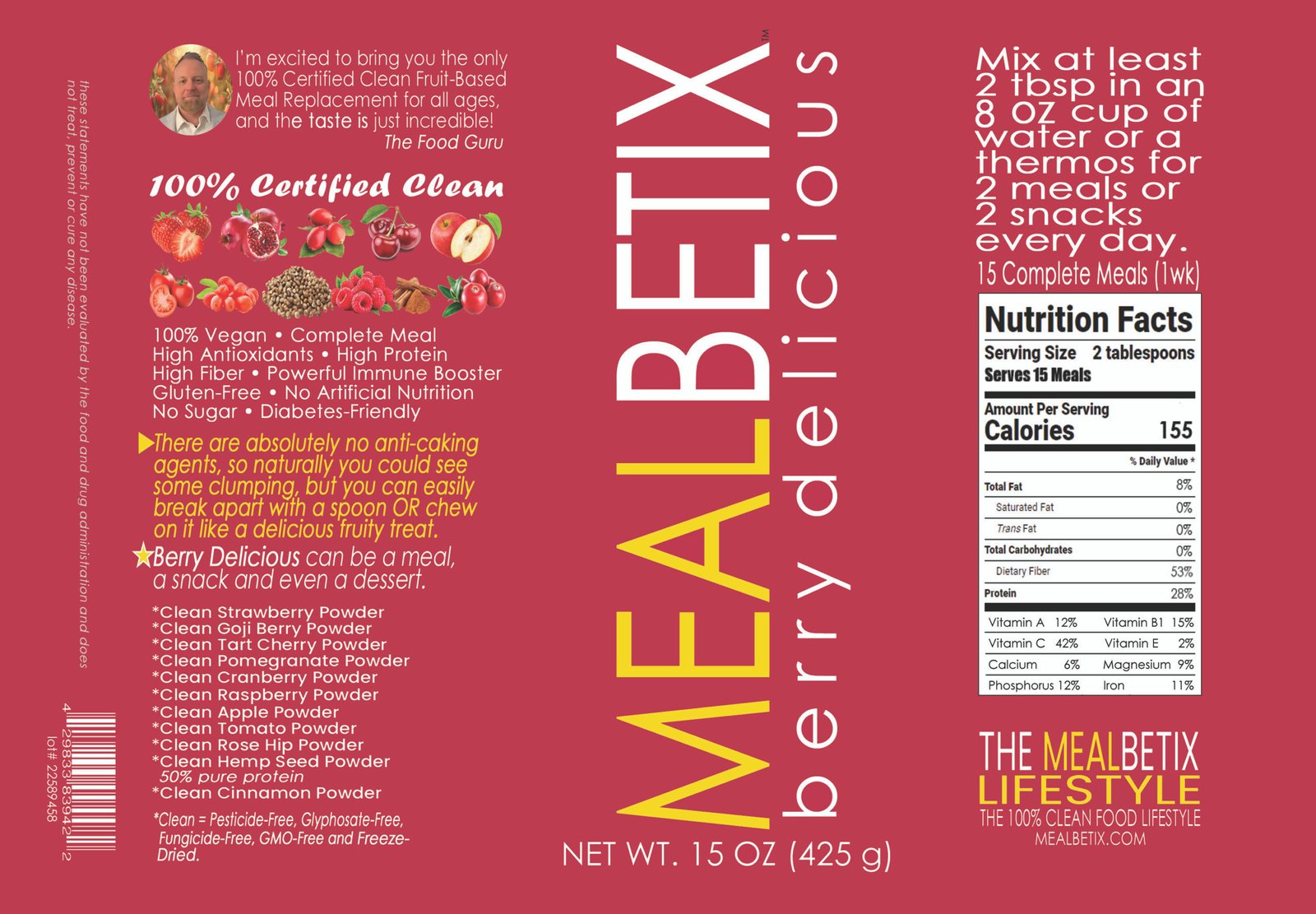 Berry Delicious Label Ingredients