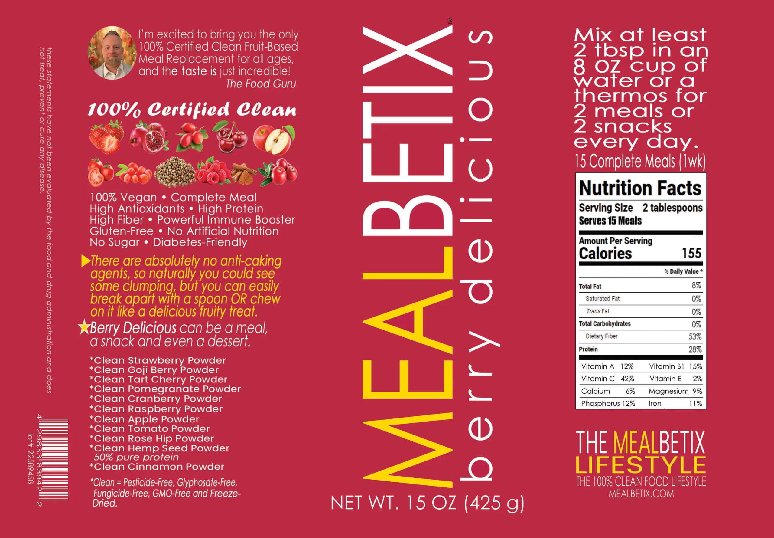 Berry Delicious Label Ingredients