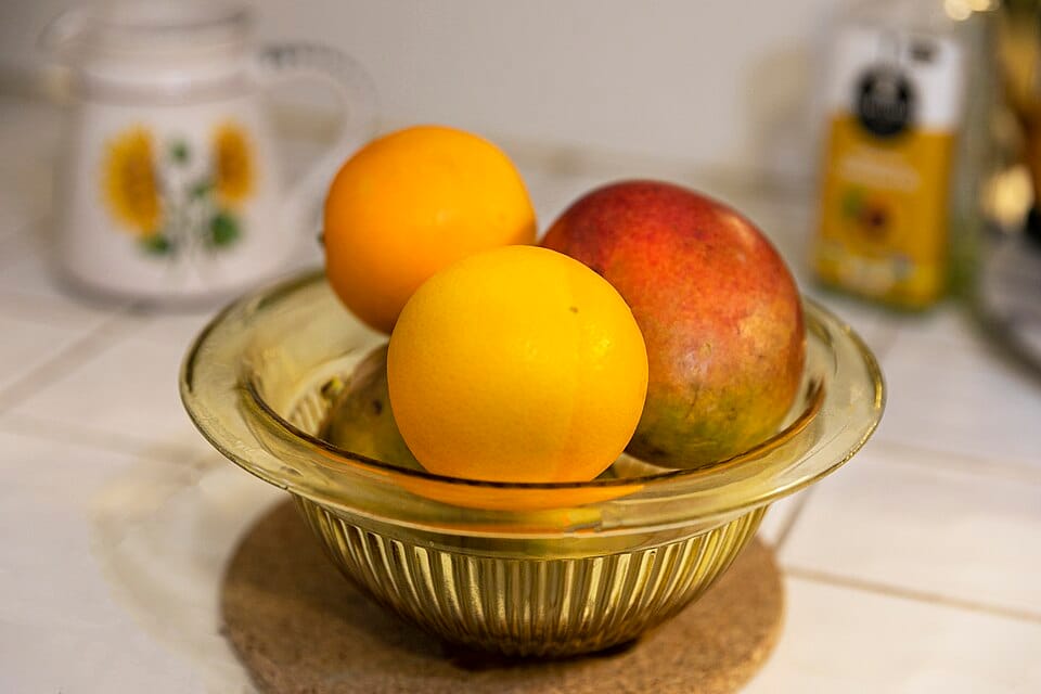 Fruit bowl illustrating recognizable food ingredients